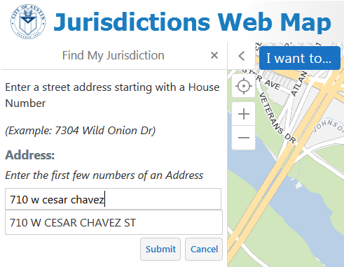 jurisdiction web map add address